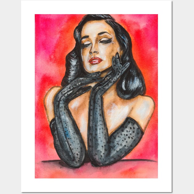 Dita Von Teese Wall Art by Svetlana Pelin